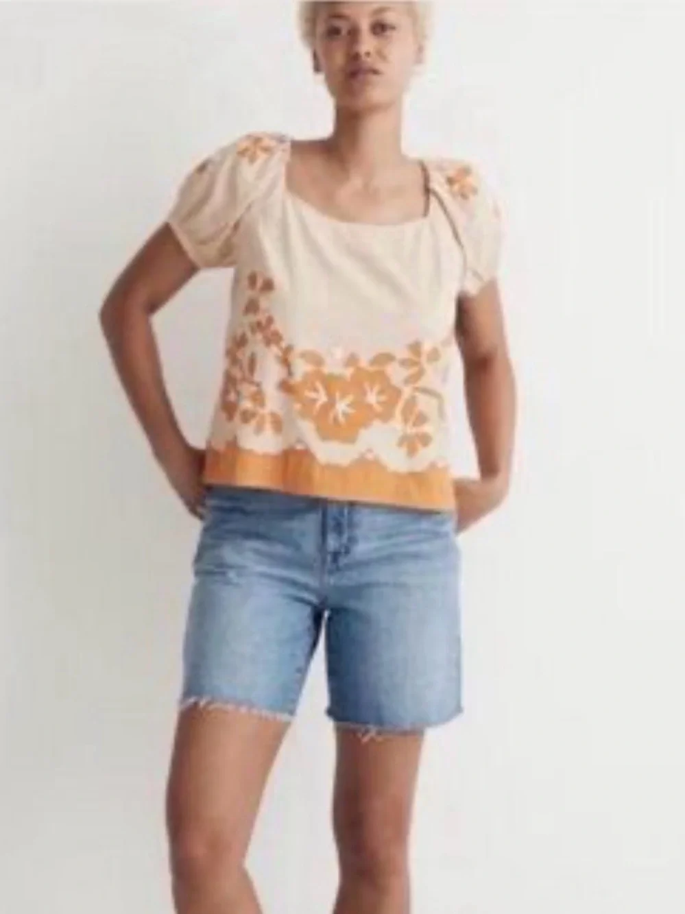 Madewell xxs New without tags Puff-Sleeve Blouse